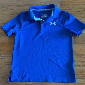 Under Armour Royal Blue Logo Polo Shirt size YSM